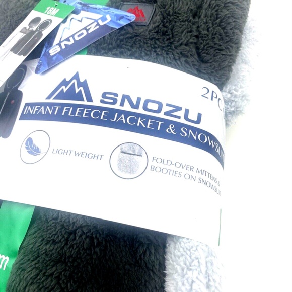 Baby Fleece Jacket Snowsuit Size 18m Snozu Mittens Booties Boys Girls Hooded - Picture 6 of 8